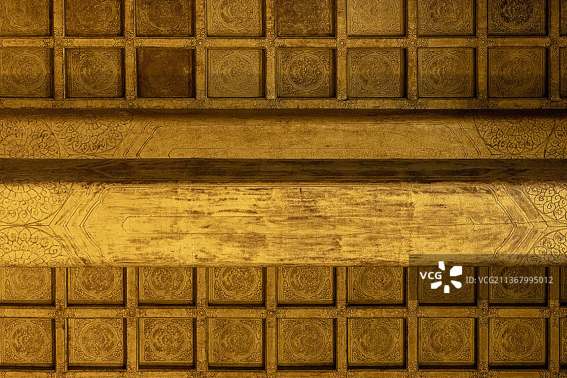 北京劳动人民文化宫太庙-享殿贴金内饰图片素材