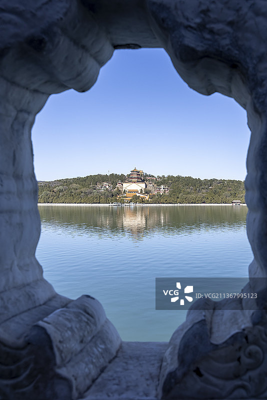 北京颐和园远眺佛香阁图片素材