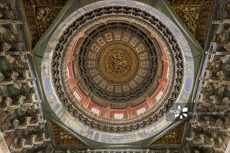 北京故宫御花园-万春亭图片素材