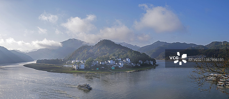 安徽省黄山市歙县深渡镇风光图片素材