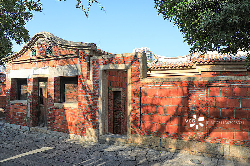 晋江五店市闽南地区红砖历史建筑图片素材