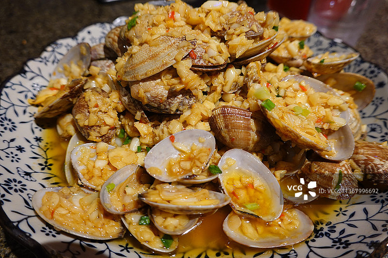 蒜蓉花蛤图片素材