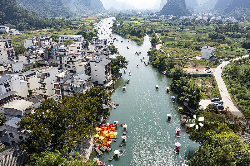 《遇龙河竹筏漂流》图片素材