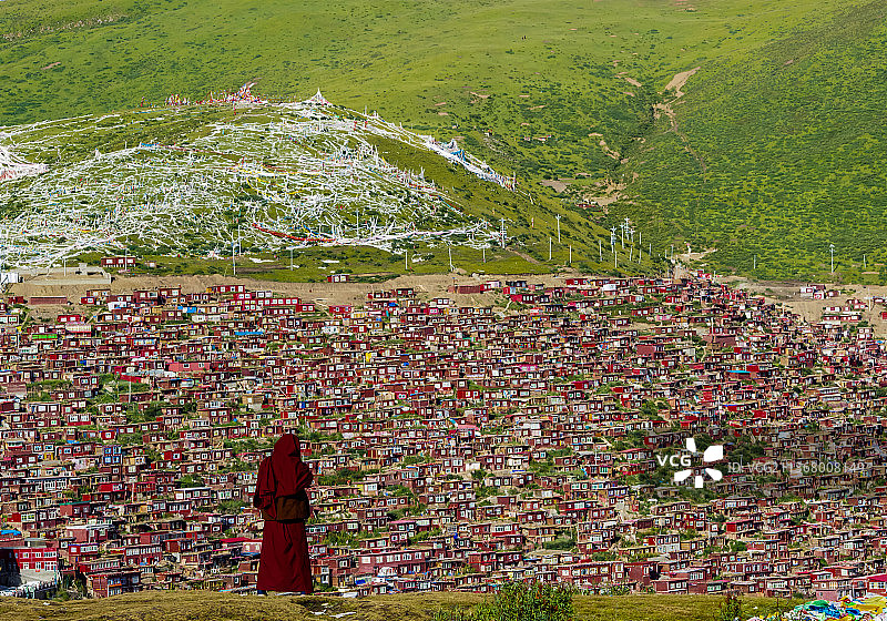 四川甘孜色达五明佛学院图片素材