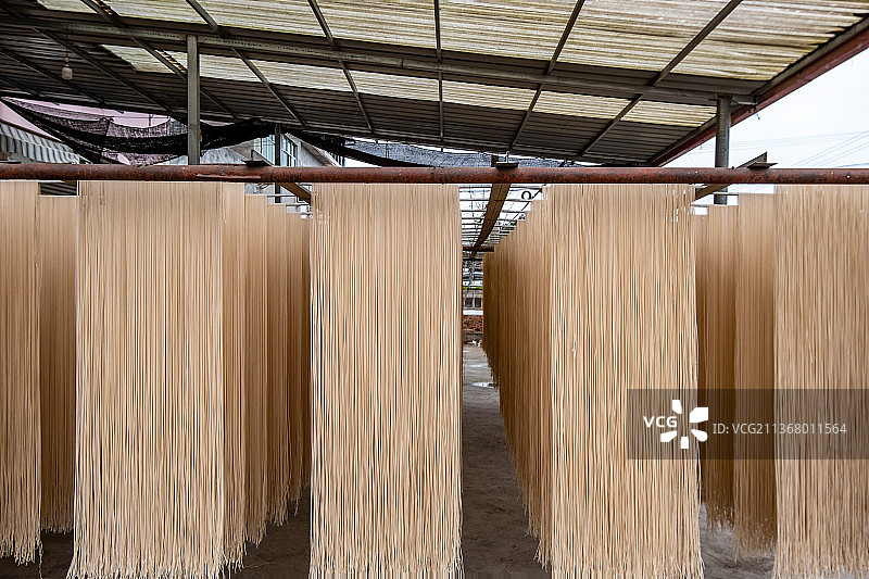 四川省德阳市中江县挂面，晾晒，作坊图片素材