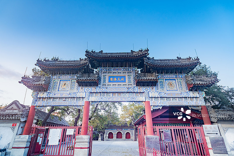 北京白云观山门牌楼图片素材
