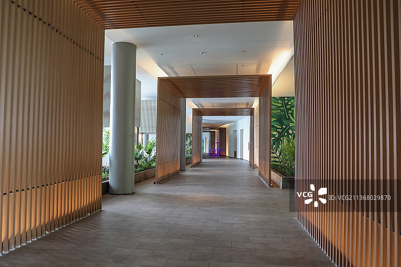 酒店门框形态的走廊空间图片素材