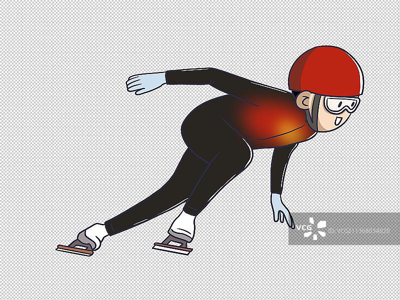 元素：短道速滑图片素材