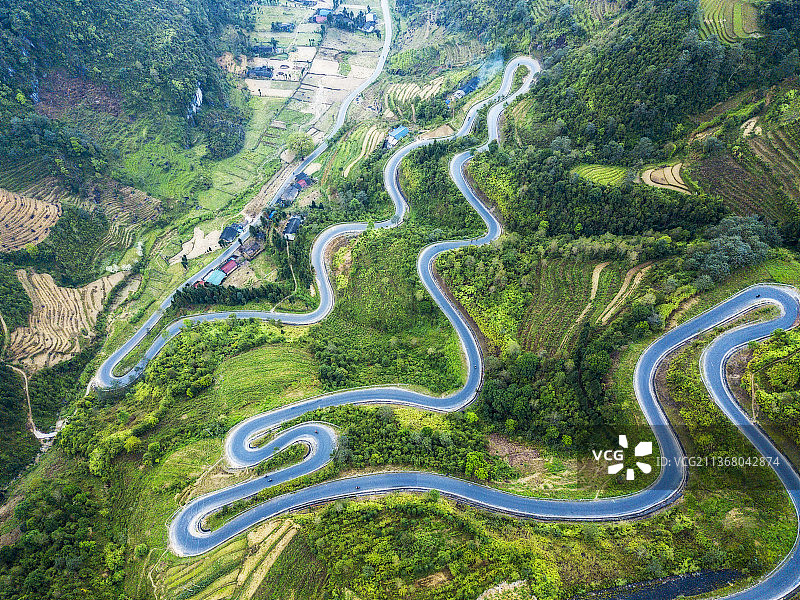 越南河江省同文县的九段坡图片素材