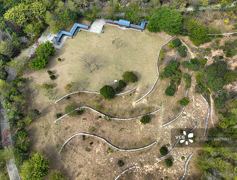 广东省深圳市坪山区聚龙山生态公园航拍图片素材