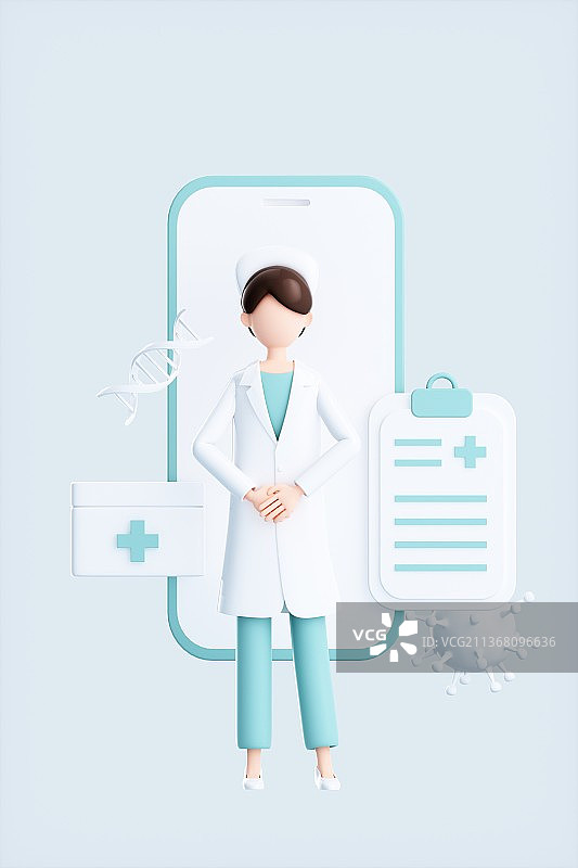 3D渲染的医疗概念插画图片素材