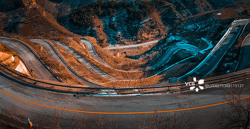 北京房山红井路——九曲十八弯图片素材