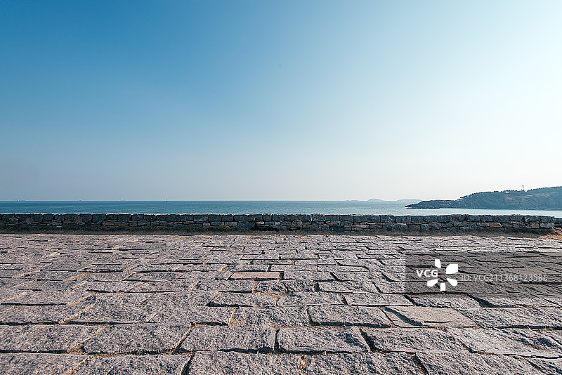 海边石板路面图片素材
