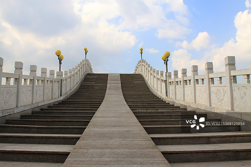 河北丰南惠丰湖公园桥梁图片素材