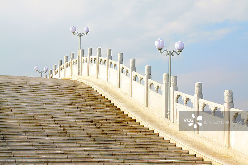 河北丰南惠丰湖公园桥梁图片素材