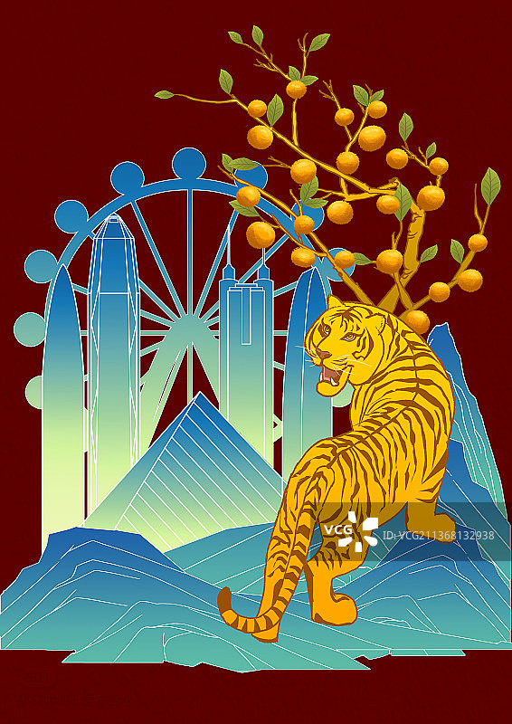 虎年大吉图片素材