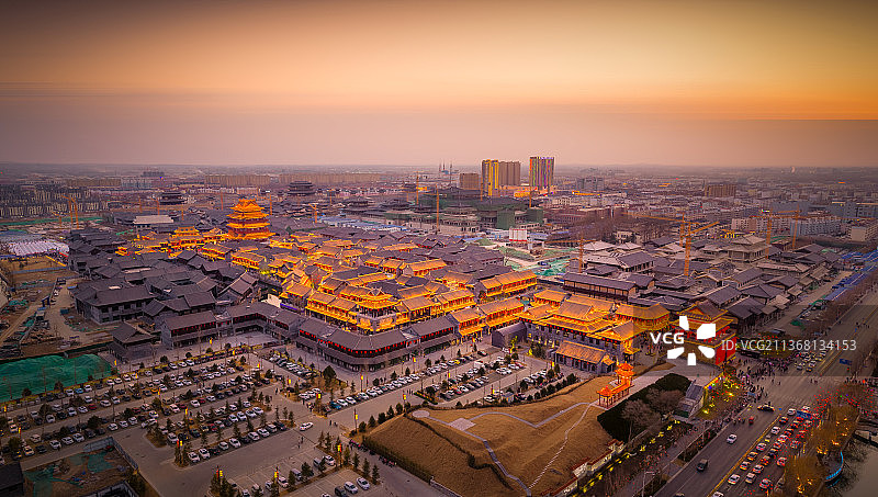 莒国古城全貌图片素材