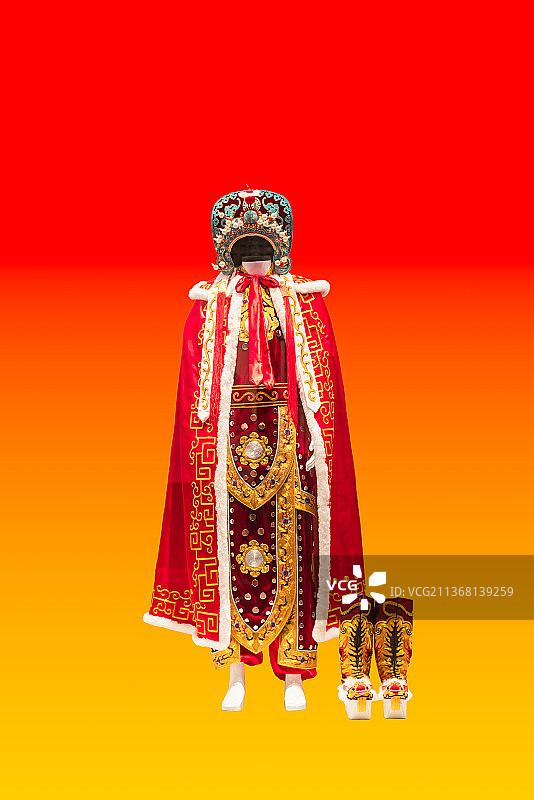 河南地方戏豫剧服装，木兰靠图片素材