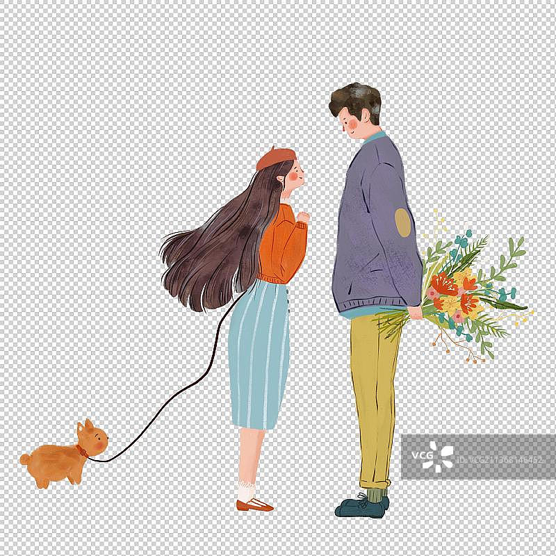 情人节情侣爱人夫妻浪漫送花表白图片素材