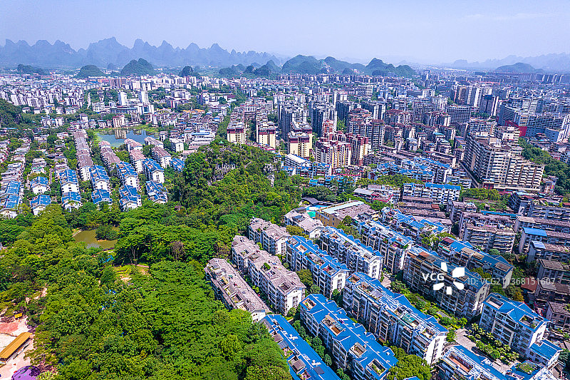 桂林七星区城市建筑风光图片素材