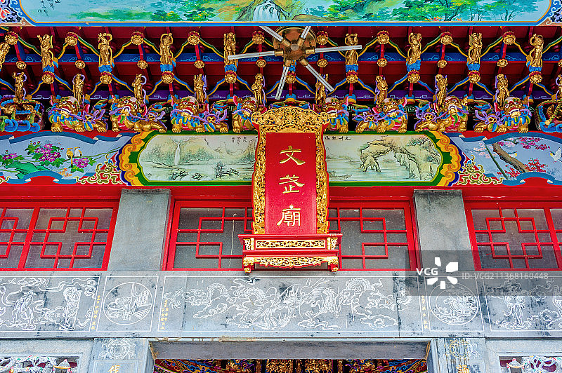 中国台湾南投日月潭文武庙图片素材