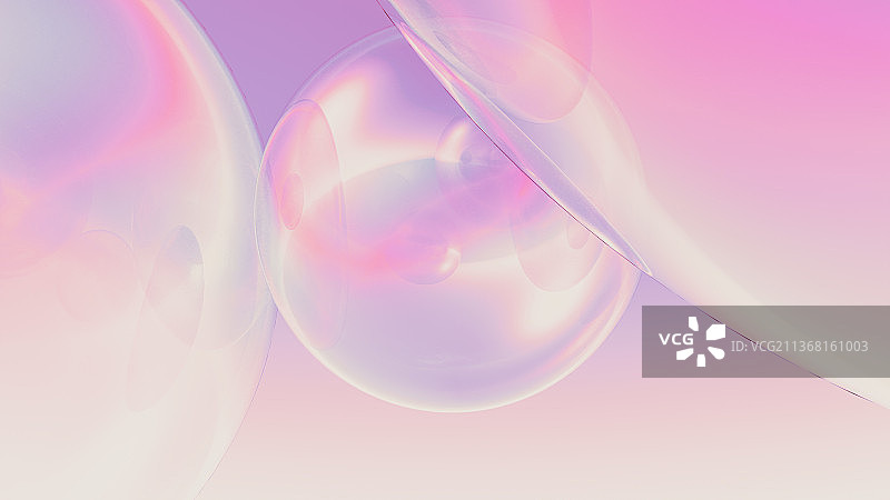 3D炫彩梦幻气泡插画背景图片素材