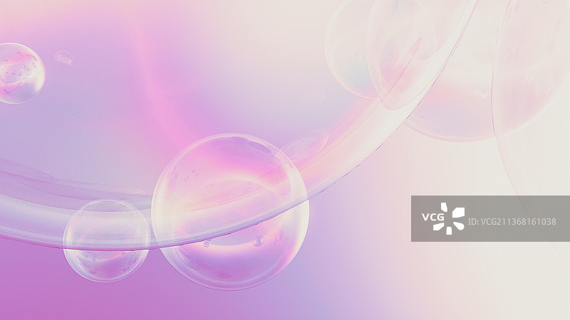 3D炫彩梦幻气泡插画背景图片素材