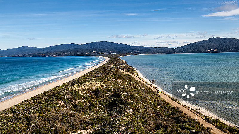 布鲁尼岛颈部瞭望台，塔斯马尼亚州南部布鲁尼岛海景图片素材