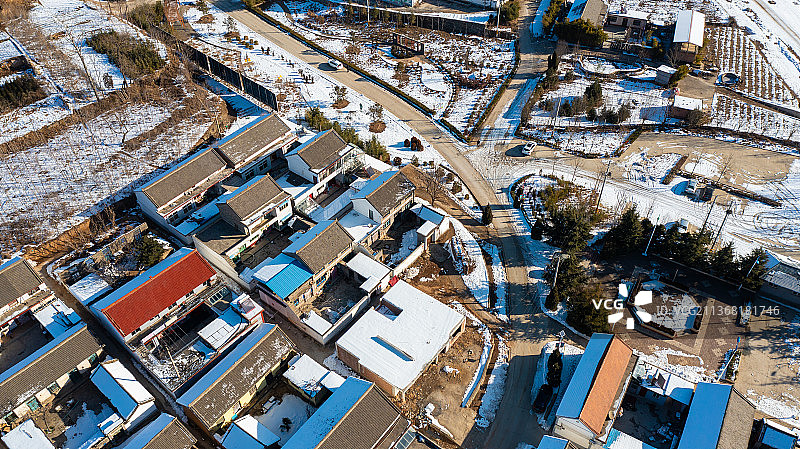 雪后山村风光图片素材