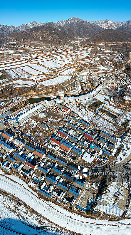 雪后山村风光图片素材