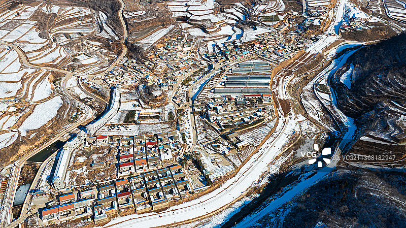 雪后山村风光图片素材
