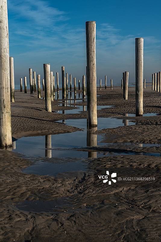 荷兰海滩风光 - 佩滕海滩的风景图片素材