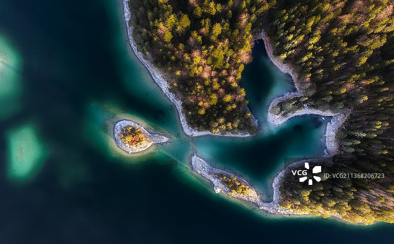 德国格赖瑙岛屿鸟瞰图片素材