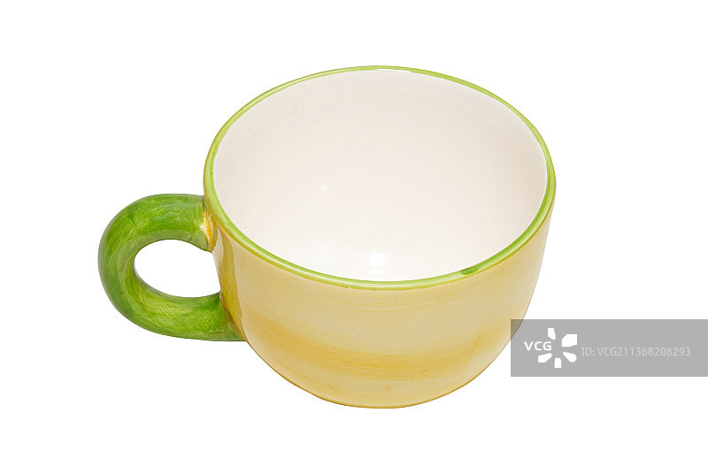 白色背景下的空茶杯图片素材