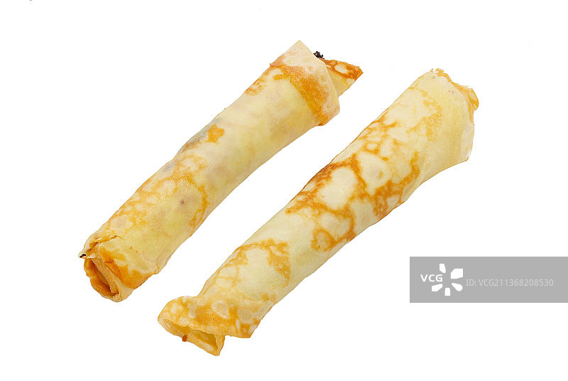 两个分离的甜味薄煎饼图片素材