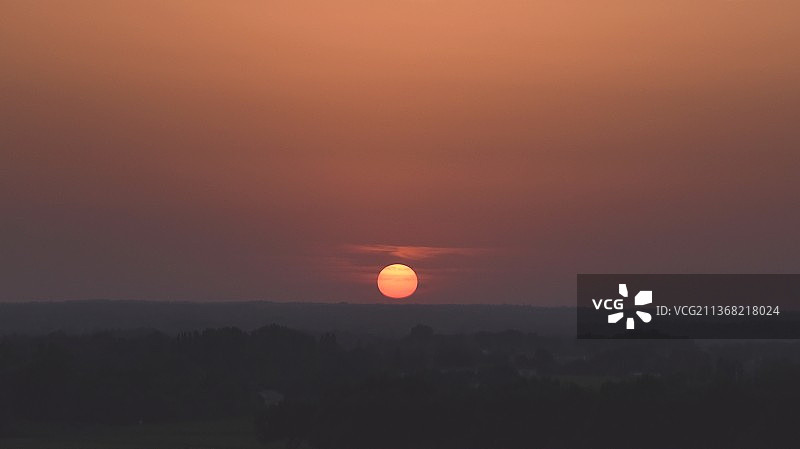 法国日落景观剪影图片素材