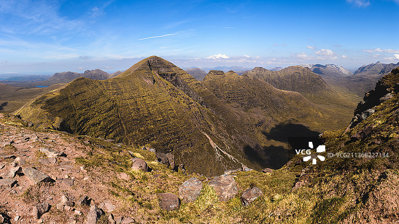 英国阿赫纳辛的斯古尔莫峰和阿里金角图片素材
