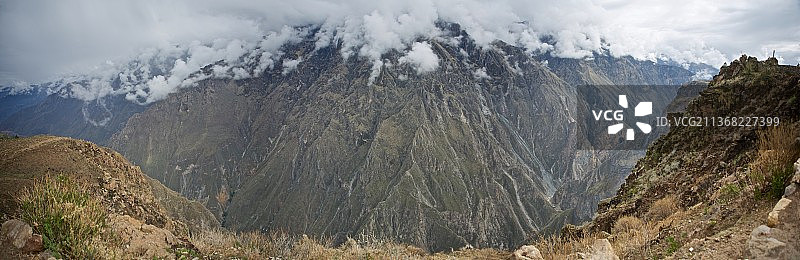 科尔卡峡谷全景图片素材