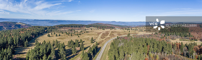 阿尔萨斯火山原野风光全景图片素材
