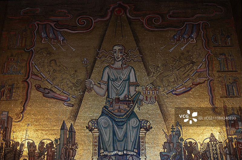 王宫中的壁画图片素材