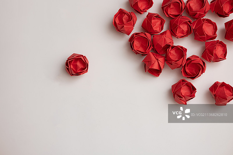 情人节纸玫瑰图片素材
