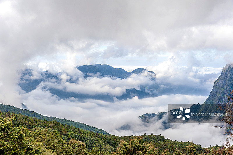 中国台湾嘉义阿里山云海图片素材