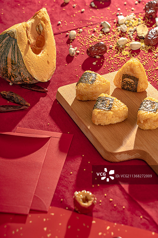 节日海苔南瓜饭团图片素材