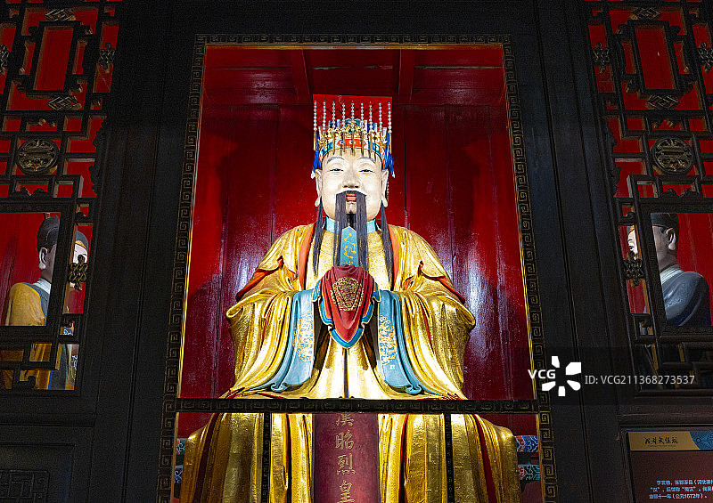 武侯祠 汉昭烈庙 三义庙 刘备 汉昭烈墓 诸葛亮 孔明 刘湘墓 成都 四川 唐碑 古建筑 红墙 绿竹图片素材