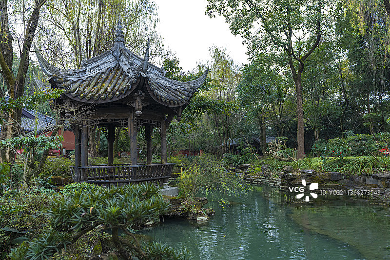 武侯祠 汉昭烈庙 三义庙 刘备 汉昭烈墓 诸葛亮 孔明 刘湘墓 成都 四川 唐碑 古建筑 红墙 绿竹图片素材