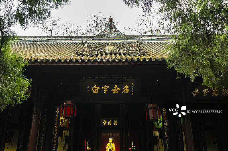 武侯祠 汉昭烈庙 三义庙 刘备 汉昭烈墓 诸葛亮 孔明 刘湘墓 成都 四川 唐碑 古建筑 红墙 绿竹图片素材