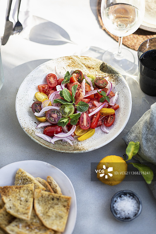 希腊番茄沙拉图片素材