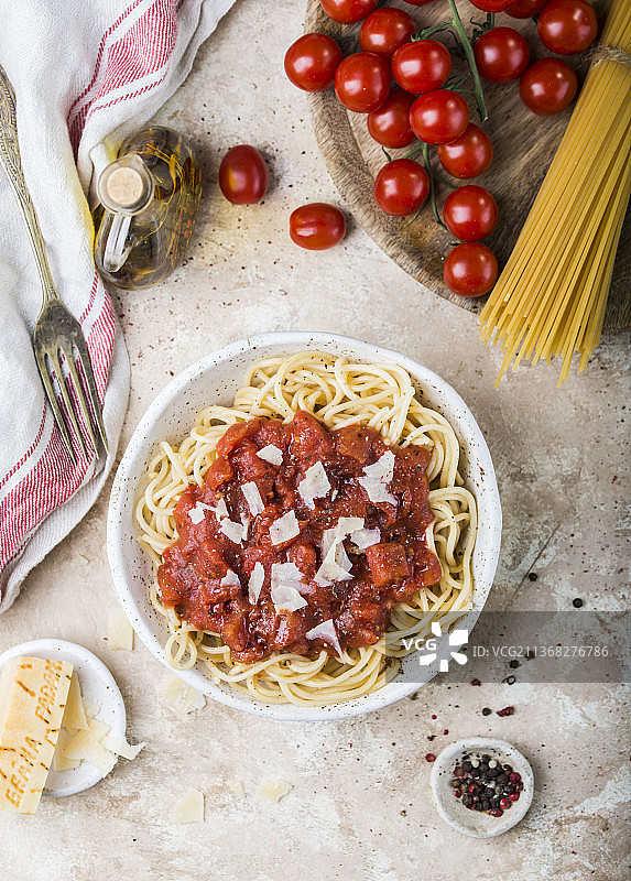 意大利面配番茄酱图片素材