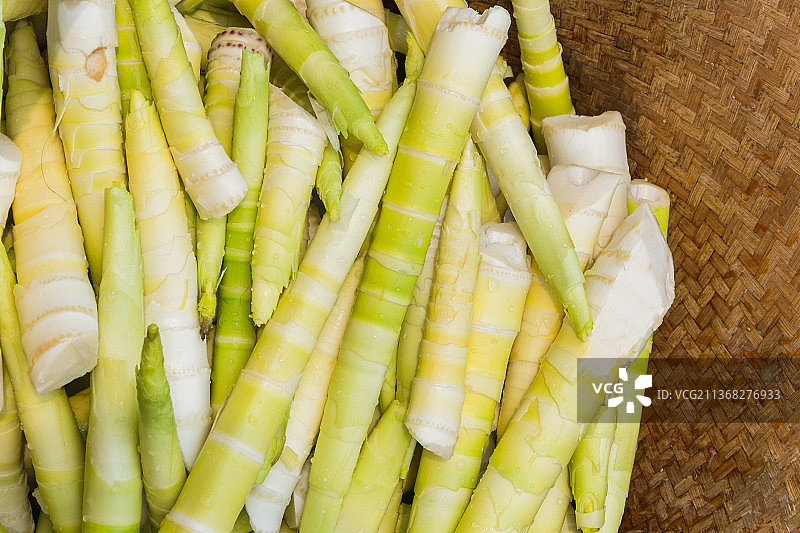 南方竹笋干制作过程图片素材