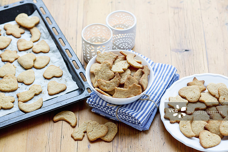 圣诞节自制黄油饼干图片素材